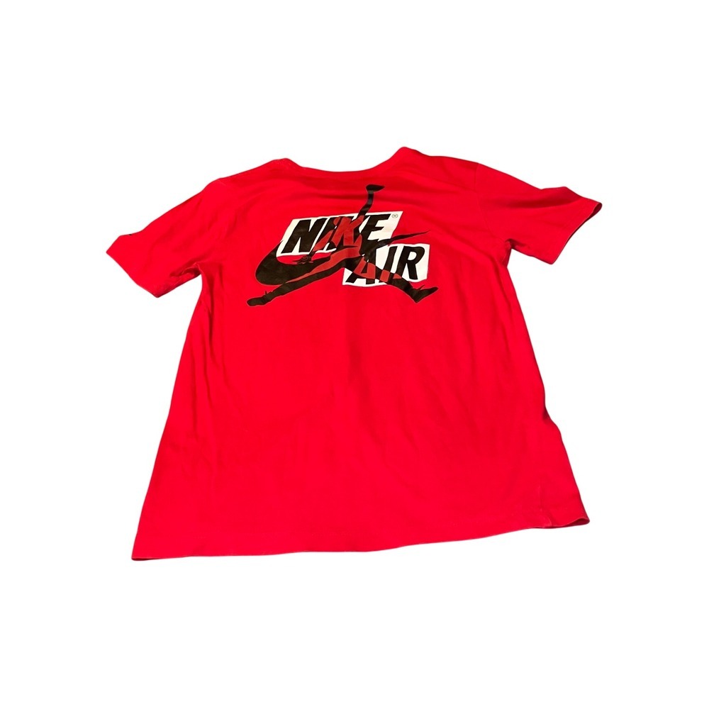 Jordan T-Shirt Boys Kids Large 12-13 Red Camo Pocket Nike Air Graphic Tshirt - Picture 5 of 6